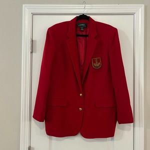 Lauren Ralph Lauren red crest blazer